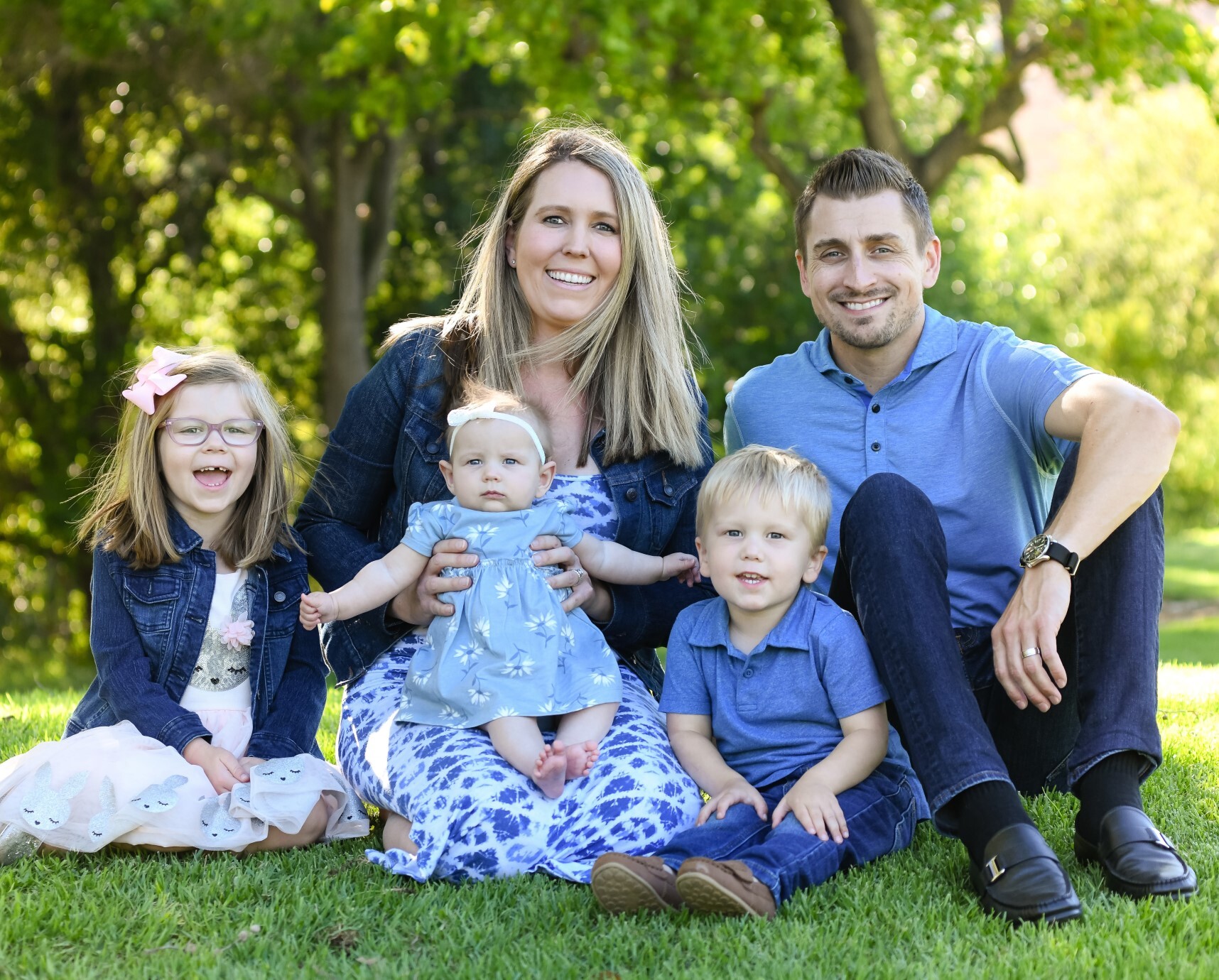 Amy with her family.